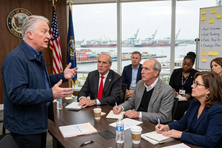 Illustration for the news story: Mobile City Leaders Explore Bold Thinking During Council Retreat