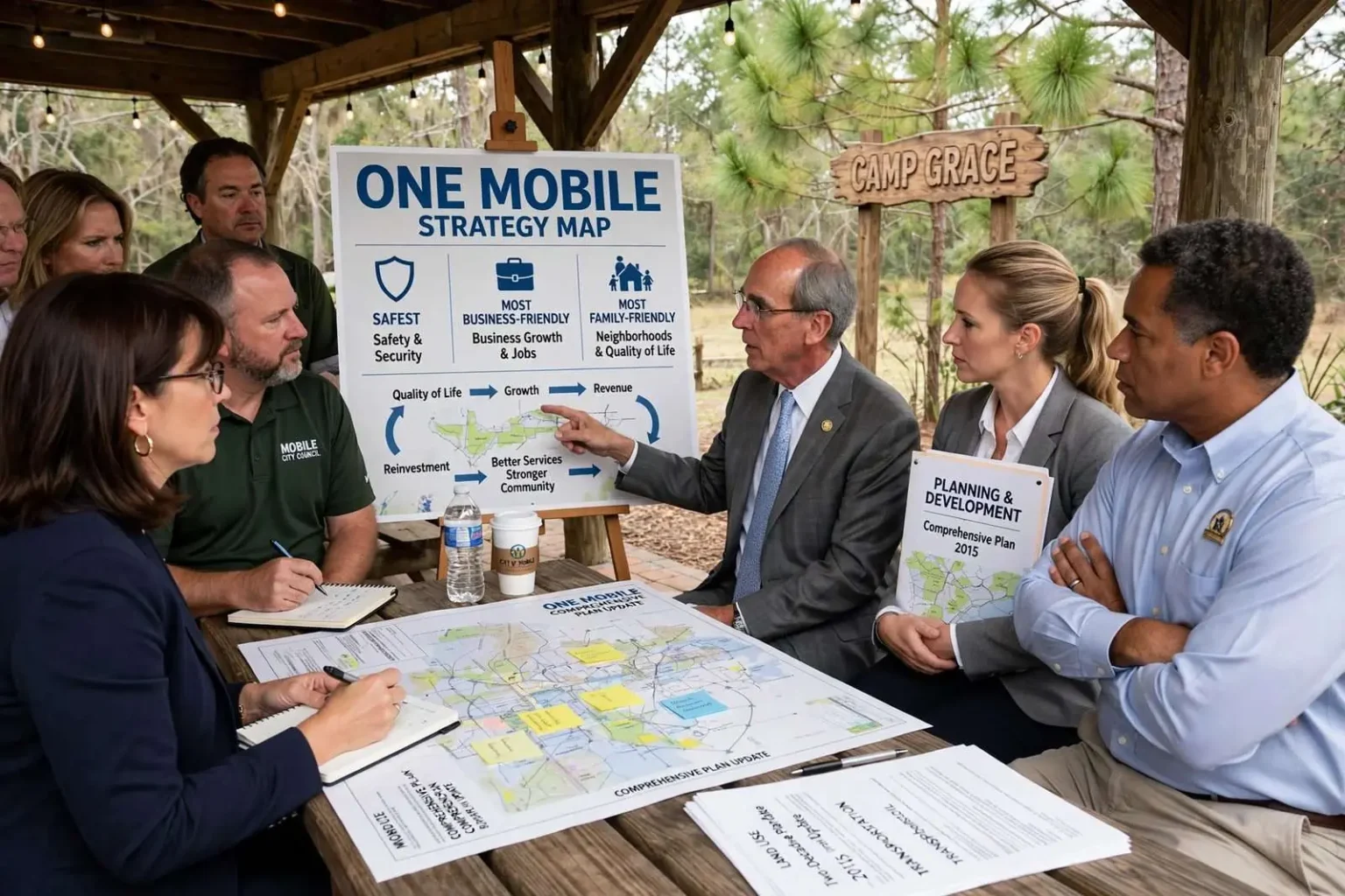 Illustration for the news story: Mobile Leaders Map Out First Comprehensive City Plan in Two Decades