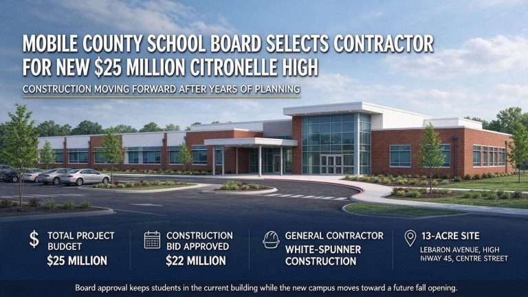Illustration for the news story: Mobile County School Board Selects Contractor for New $25 Million Citronelle High