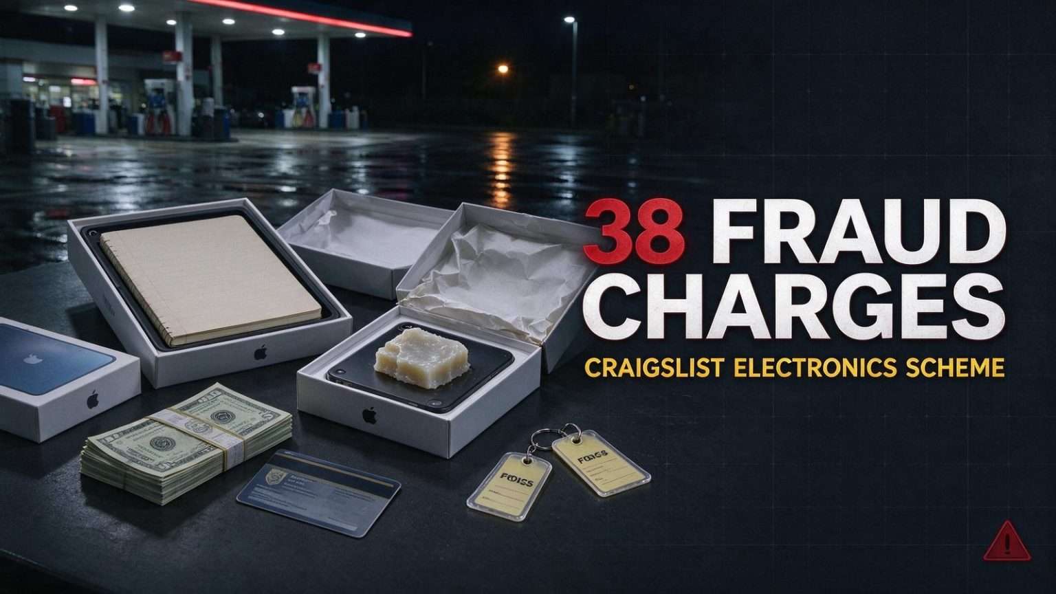 Illustration for the news story: Mobile Couple Faces Dozens of Fraud Charges in Craigslist Electronics Scheme