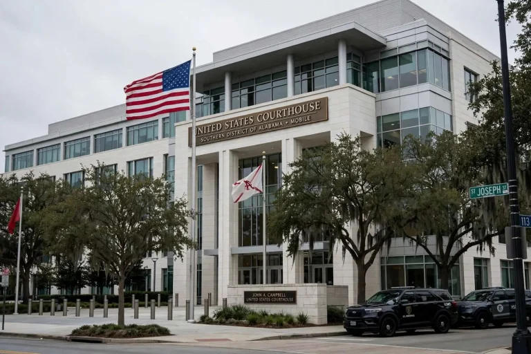 Illustration for the news story: Mobile Federal Court Sentences Man in Weapons Smuggling Case