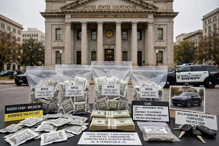 Illustration for the news story: Mobile Man Sentenced to Four Years in Federal Prison for Spice Distribution