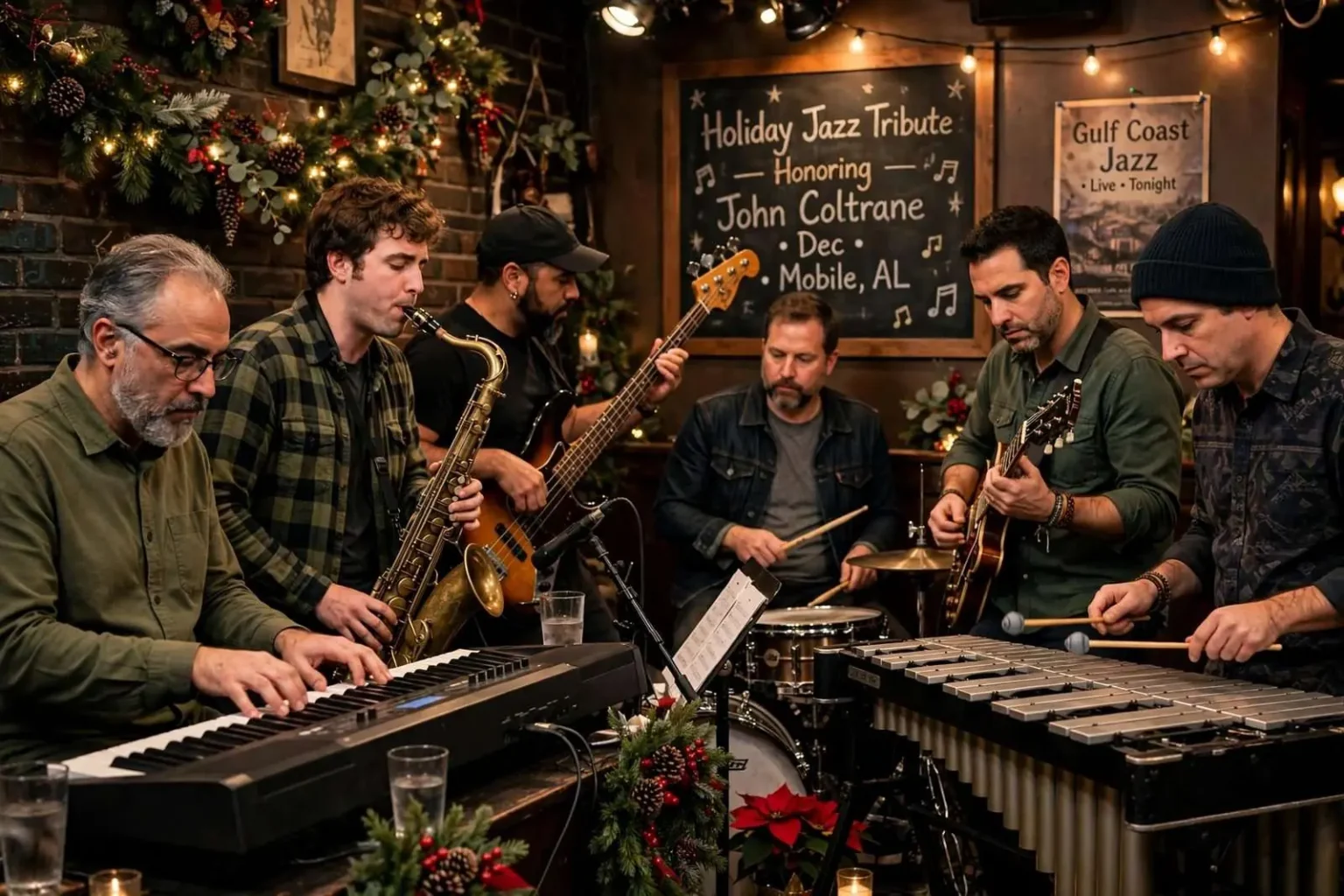 Illustration for the news story: Mobile Musicians Set to Honor John Coltrane With Annual Holiday Jazz Tribute