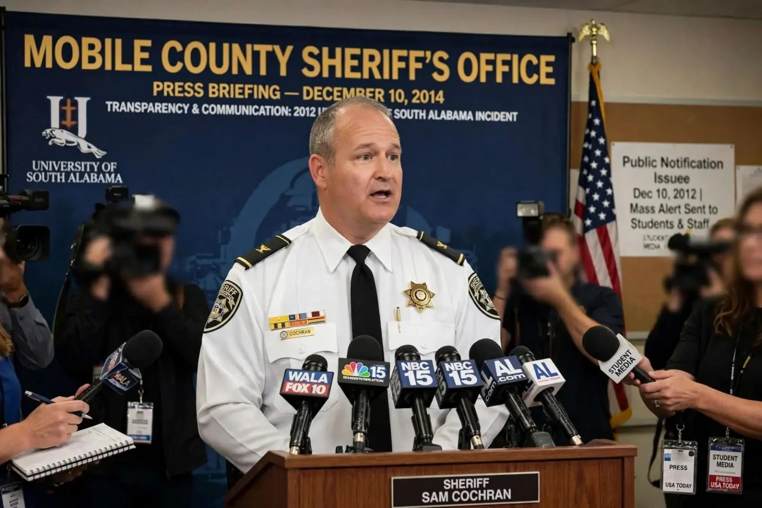Illustration for the news story: Mobile Officials Contrast Handling of 2012 Gil Collar Shooting With Ferguson Unrest