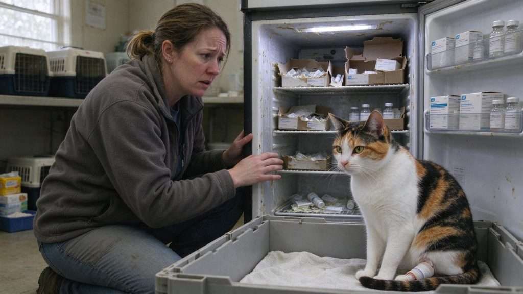 Illustration for the news story: Mobile Cat Rescue Scrambles to Replace Medicine After Refrigerator Failure