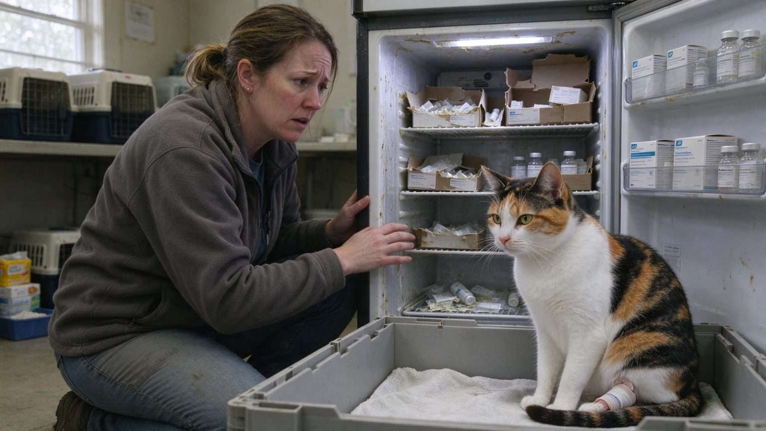 Illustration for the news story: Mobile Cat Rescue Scrambles to Replace Medicine After Refrigerator Failure