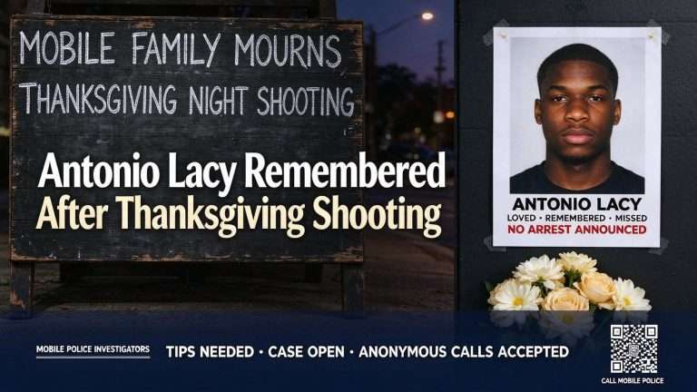 Illustration for the news story: Family Mourns Mobile Man Killed on Thanksgiving, Survivor of Earlier Shooting