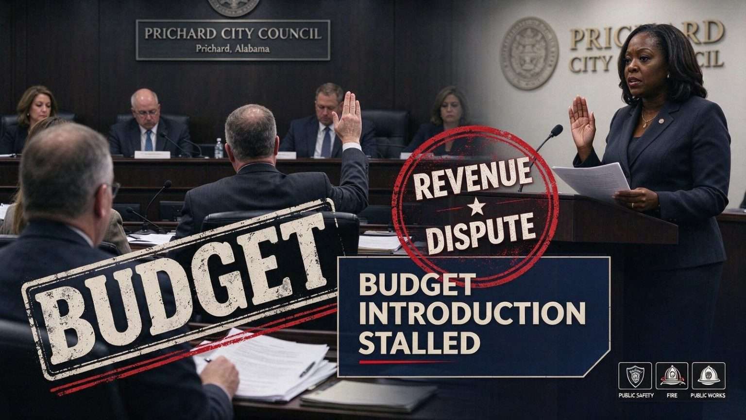 Illustration for the news story: Prichard Council Fails to Introduce Budget Amid Revenue Dispute