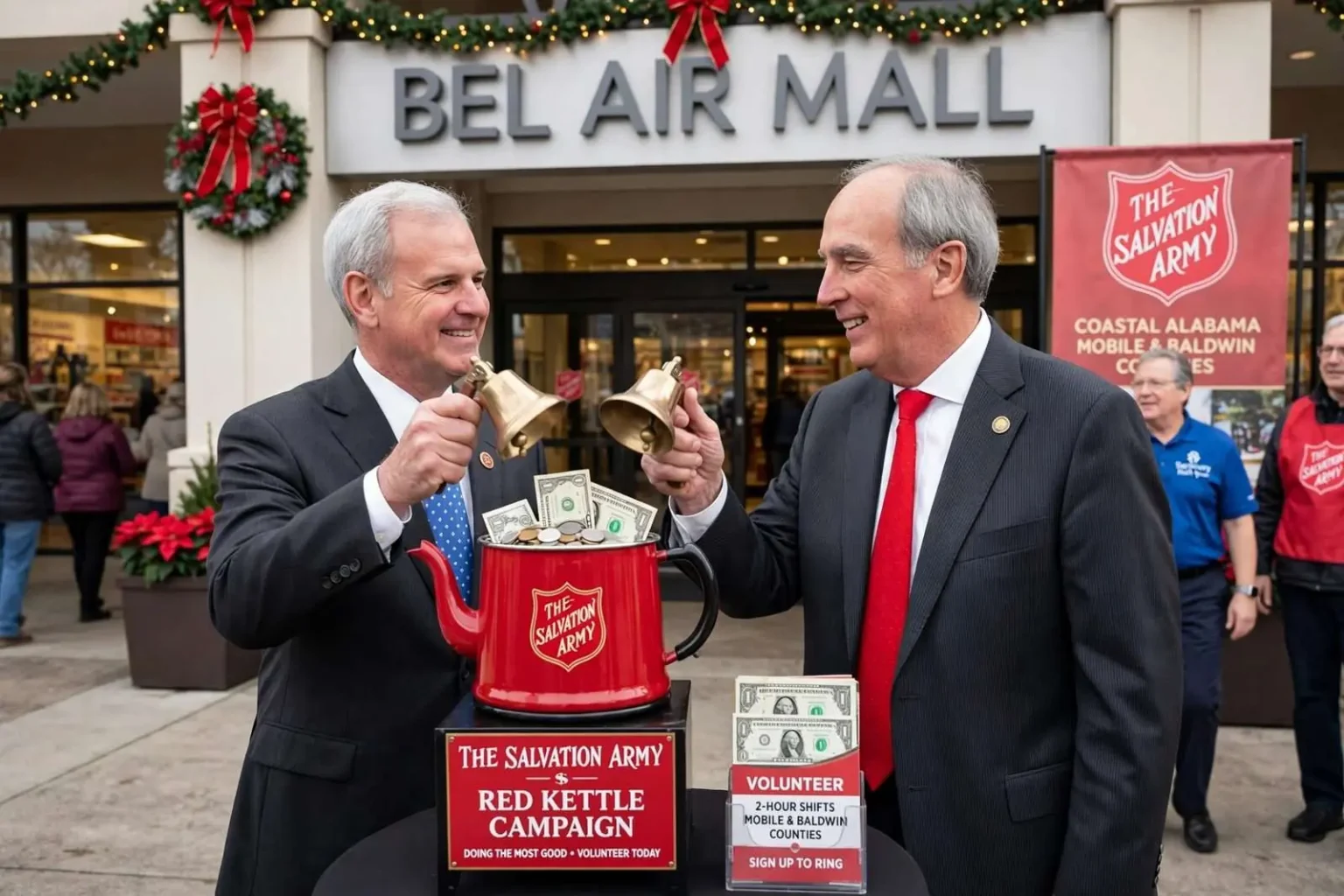 Illustration for the news story: Local Leaders to Ring Bells for Salvation Army Red Kettle Campaign