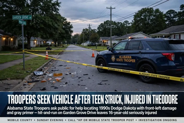 Illustration for the news story: Troopers Seek Vehicle After Teen Struck, Injured in Theodore