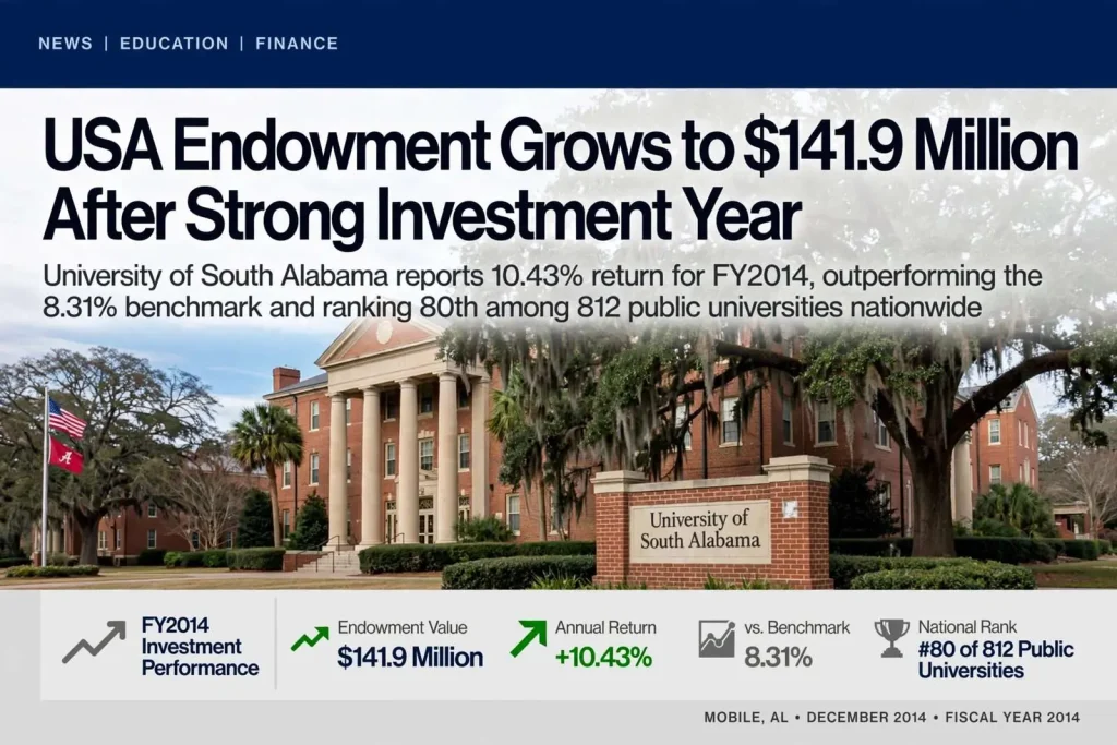 Illustration for the news story: USA Endowment Grows to $141.9 Million After Strong Investment Year