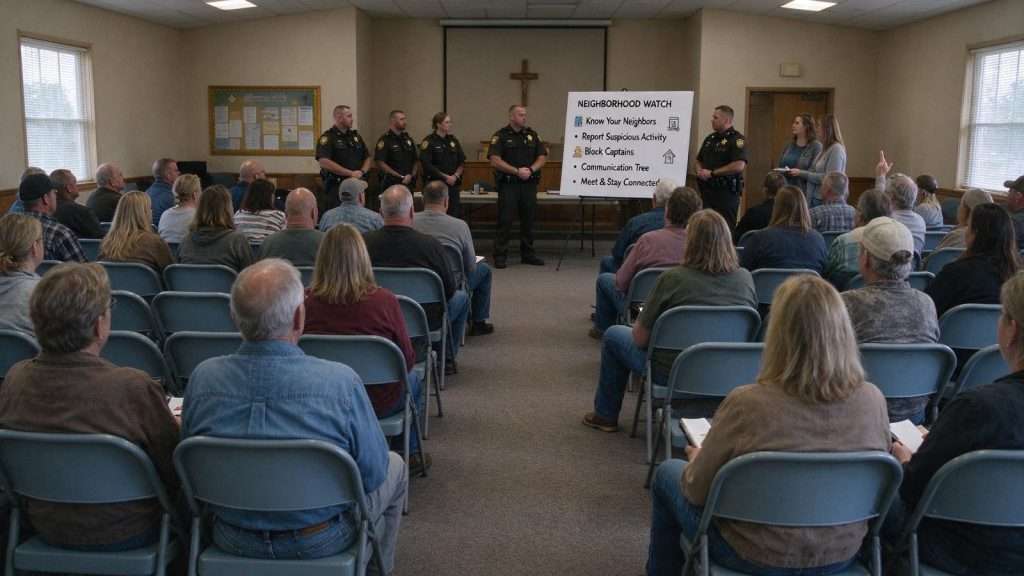 Illustration for the news story: After Grisly Killing, Baldwin County Neighborhood Forms Watch Group