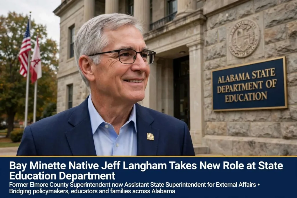 Illustration for the news story: Bay Minette Native Jeff Langham Takes New Role at State Education Department