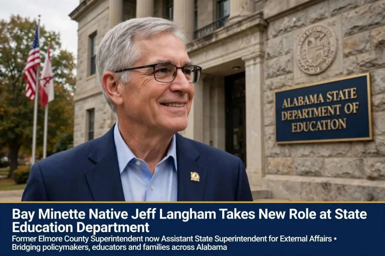 Illustration for the news story: Bay Minette Native Jeff Langham Takes New Role at State Education Department