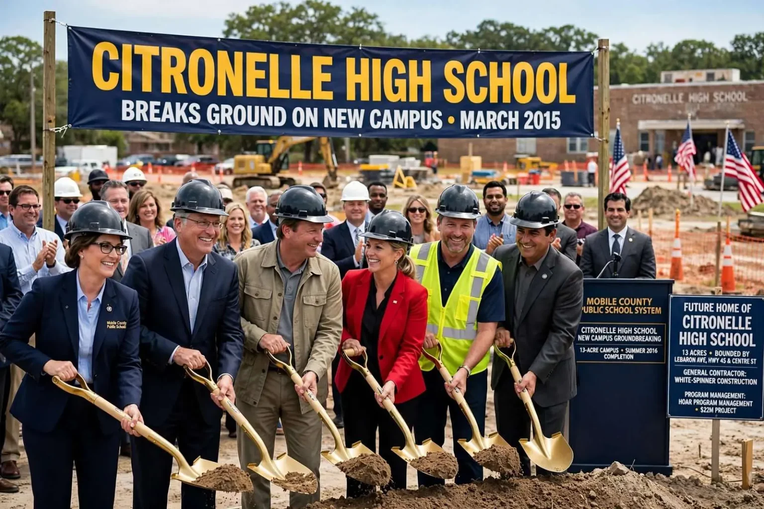 Illustration for the news story: Citronelle High School Breaks Ground on New Campus