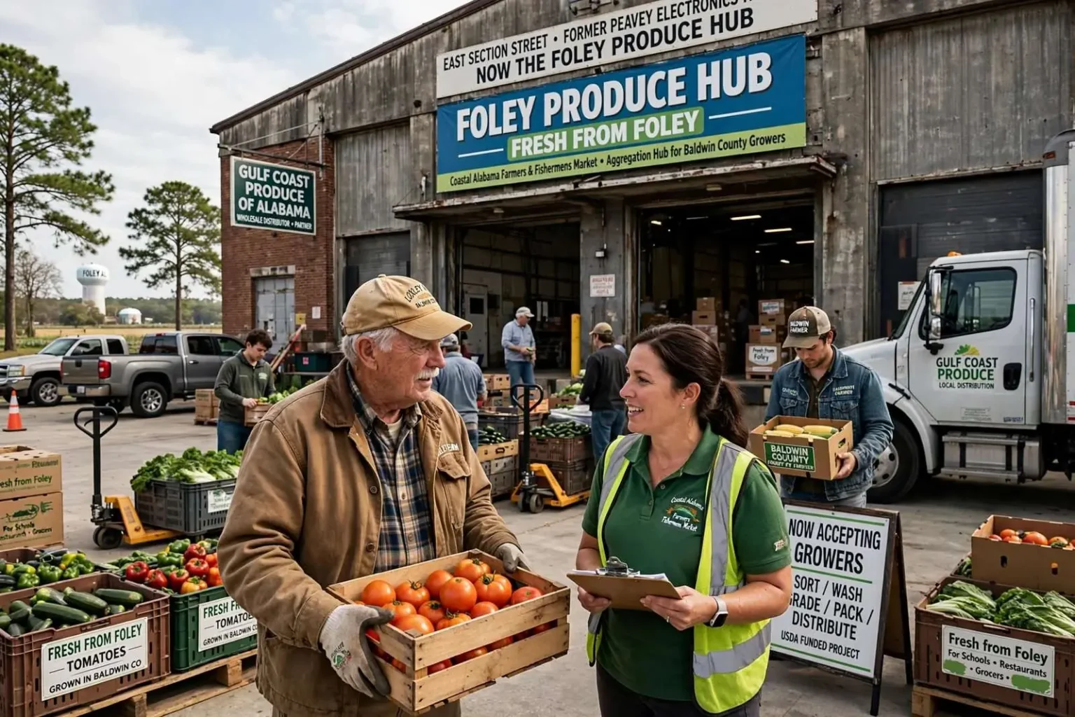 Illustration for the news story: Foley Leads Push to Build Farm Produce Hub for Baldwin County Growers