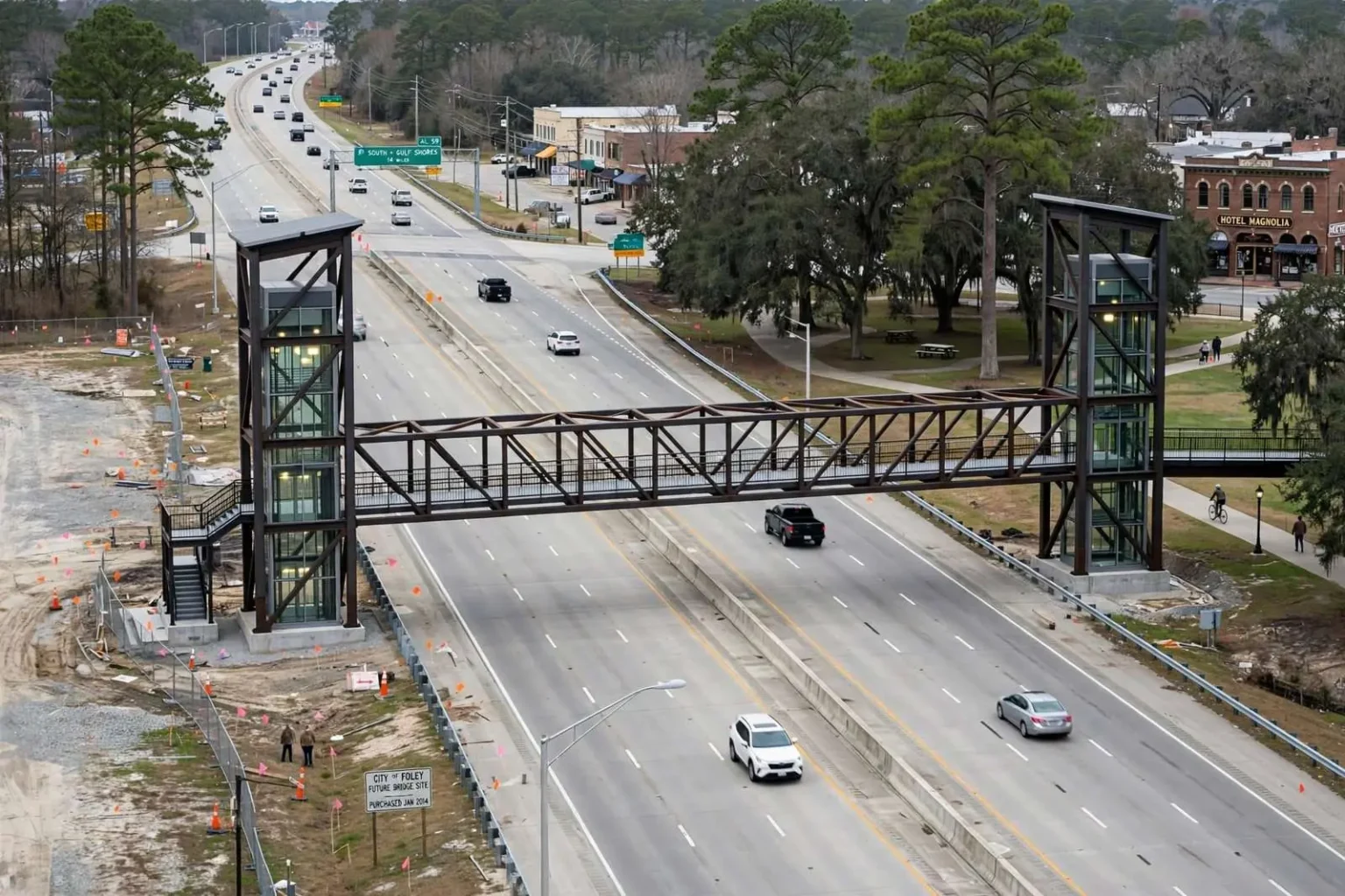 Illustration for the news story: Foley Pedestrian Bridge Over Highway 59 Set to Go Out for Bid