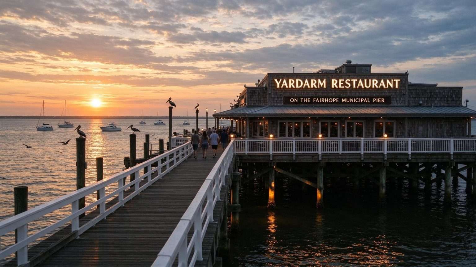 Illustration for the news story: Fairhope’s Landmark Yardarm Restaurant Changes Hands After Four Decades