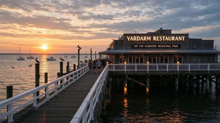 Illustration for the news story: Fairhope’s Landmark Yardarm Restaurant Changes Hands After Four Decades