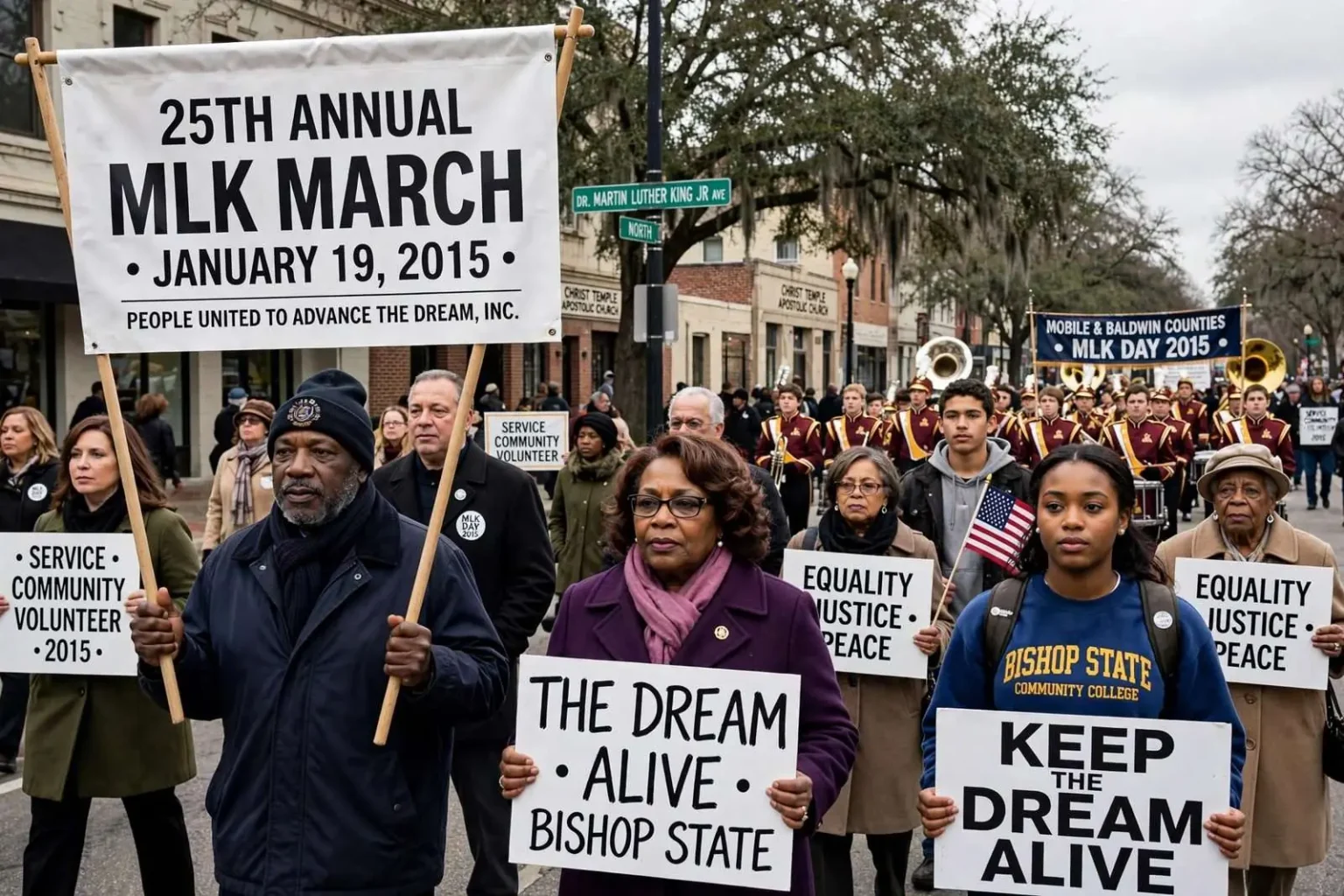 Illustration for the news story: How Mobile and Baldwin Counties Marked Martin Luther King Jr. Day in 2015