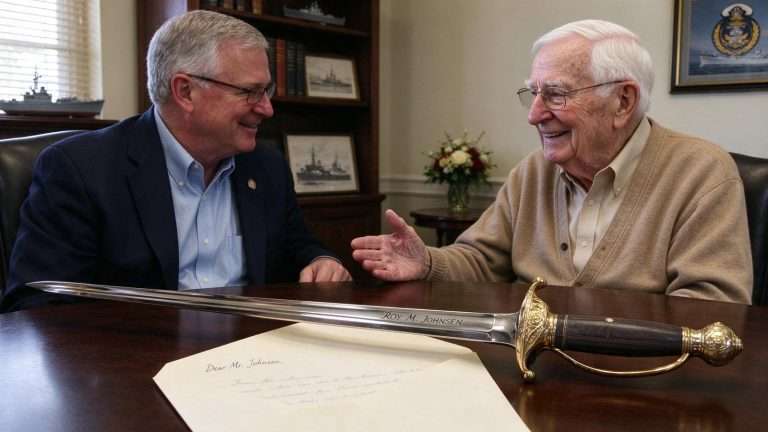 Illustration for the news story: Mobile Attorney Helps Reunite Stolen Navy Sword With Its Original Owner