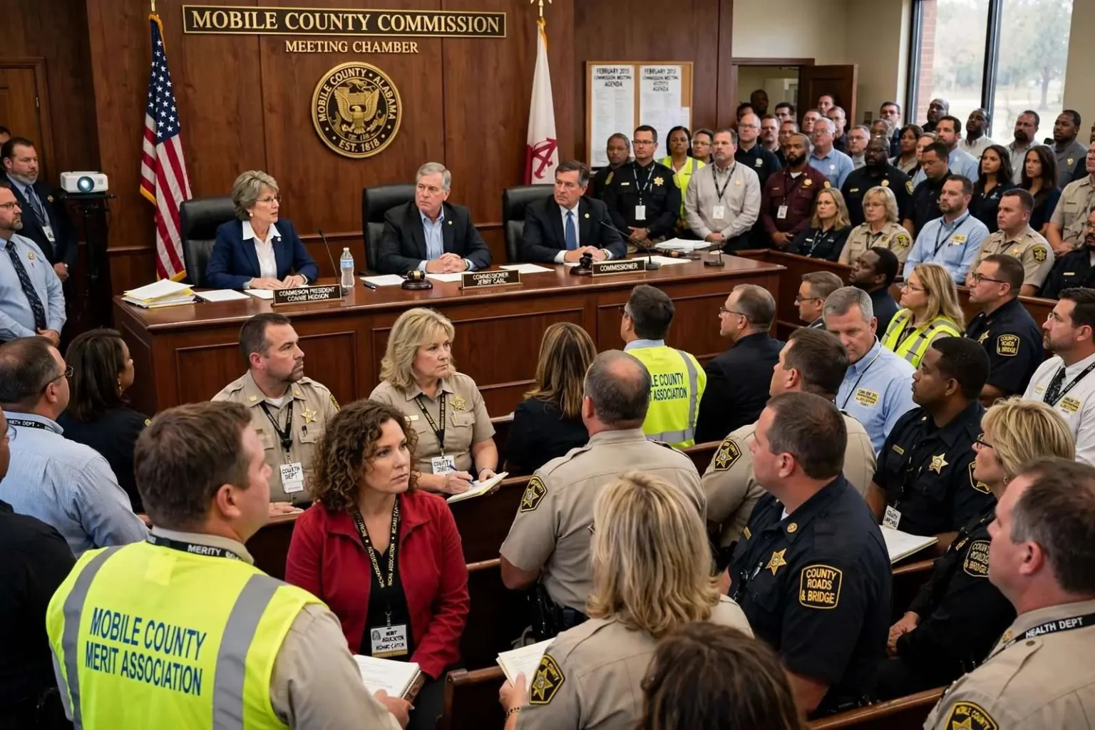 Illustration for the news story: Mobile County Speeds Up Employee Raises, Adds $500 Bonus