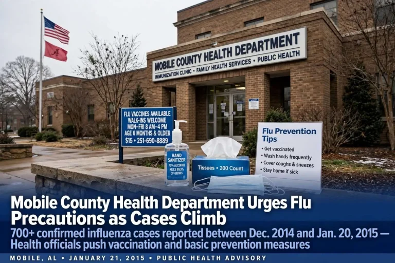Illustration for the news story: Mobile County Health Department Urges Flu Precautions as Cases Climb