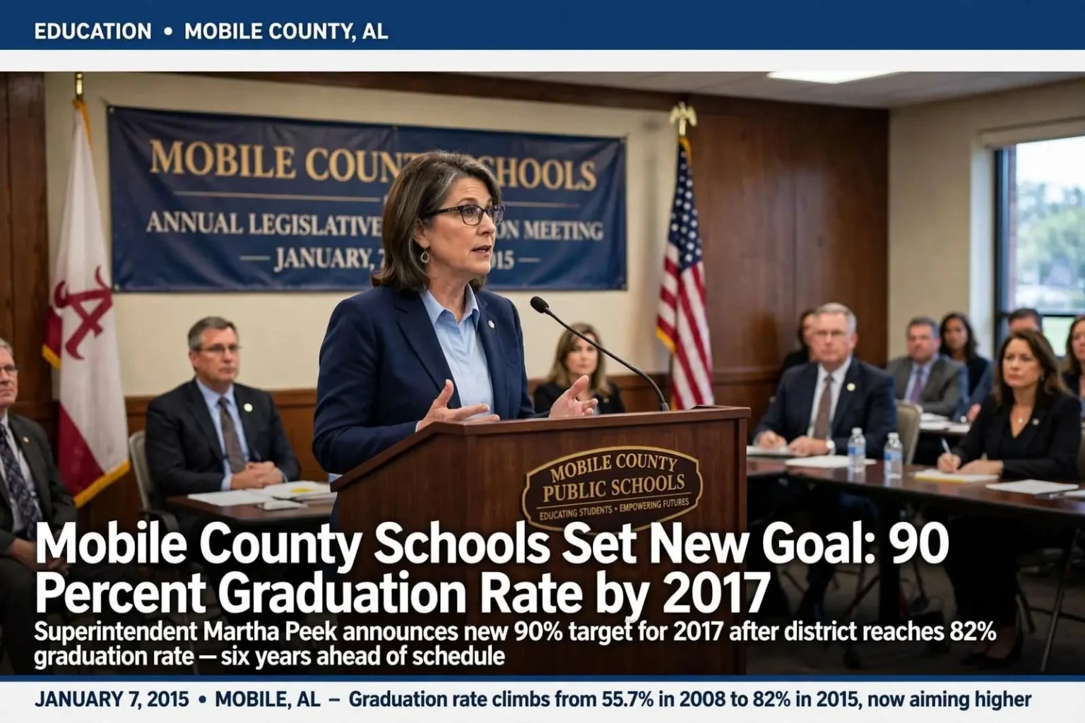 Illustration for the news story: Mobile County Schools Set New Goal: 90 Percent Graduation Rate by 2017