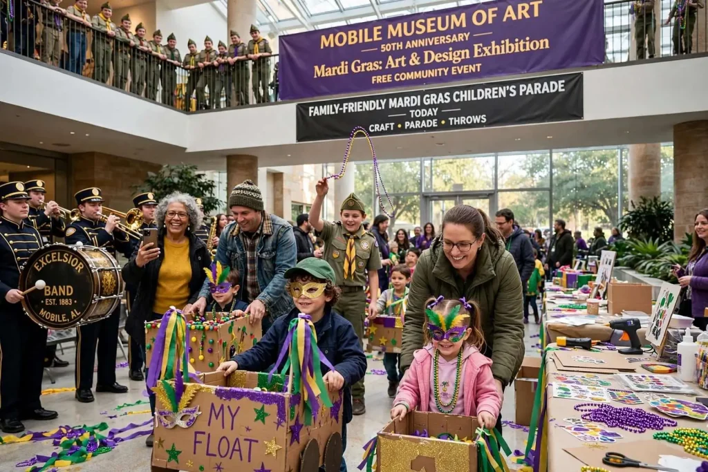 Illustration for the news story: Mobile Museum of Art Hosts Family-Friendly Mardi Gras Children’s Parade