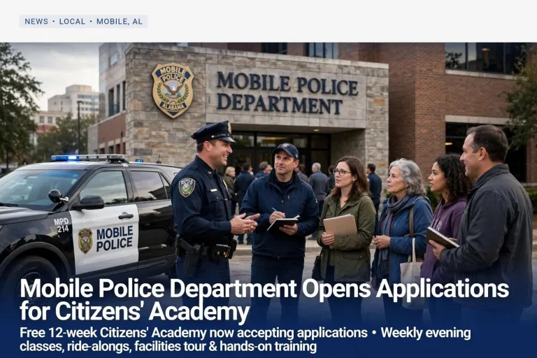 Illustration for the news story: Mobile Police Department Opens Applications for Citizens’ Academy