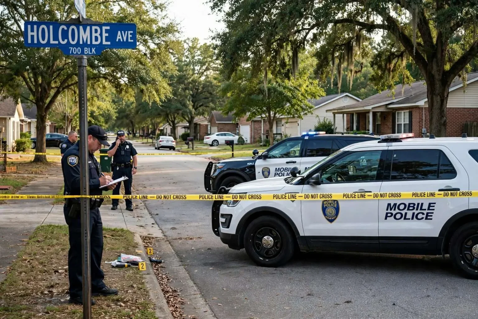 Illustration for the news story: Mobile Police Investigate Afternoon Shooting on Holcombe Avenue