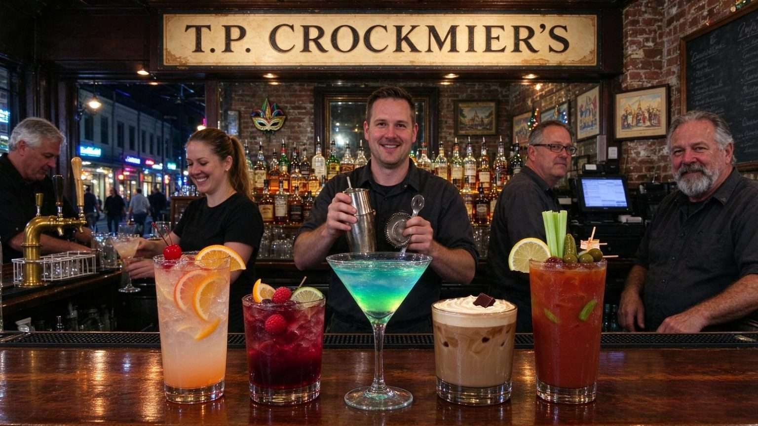 Illustration for the news story: On Drinks: Signature Cocktails and 40-Year Regulars at T.P. Crockmier’s