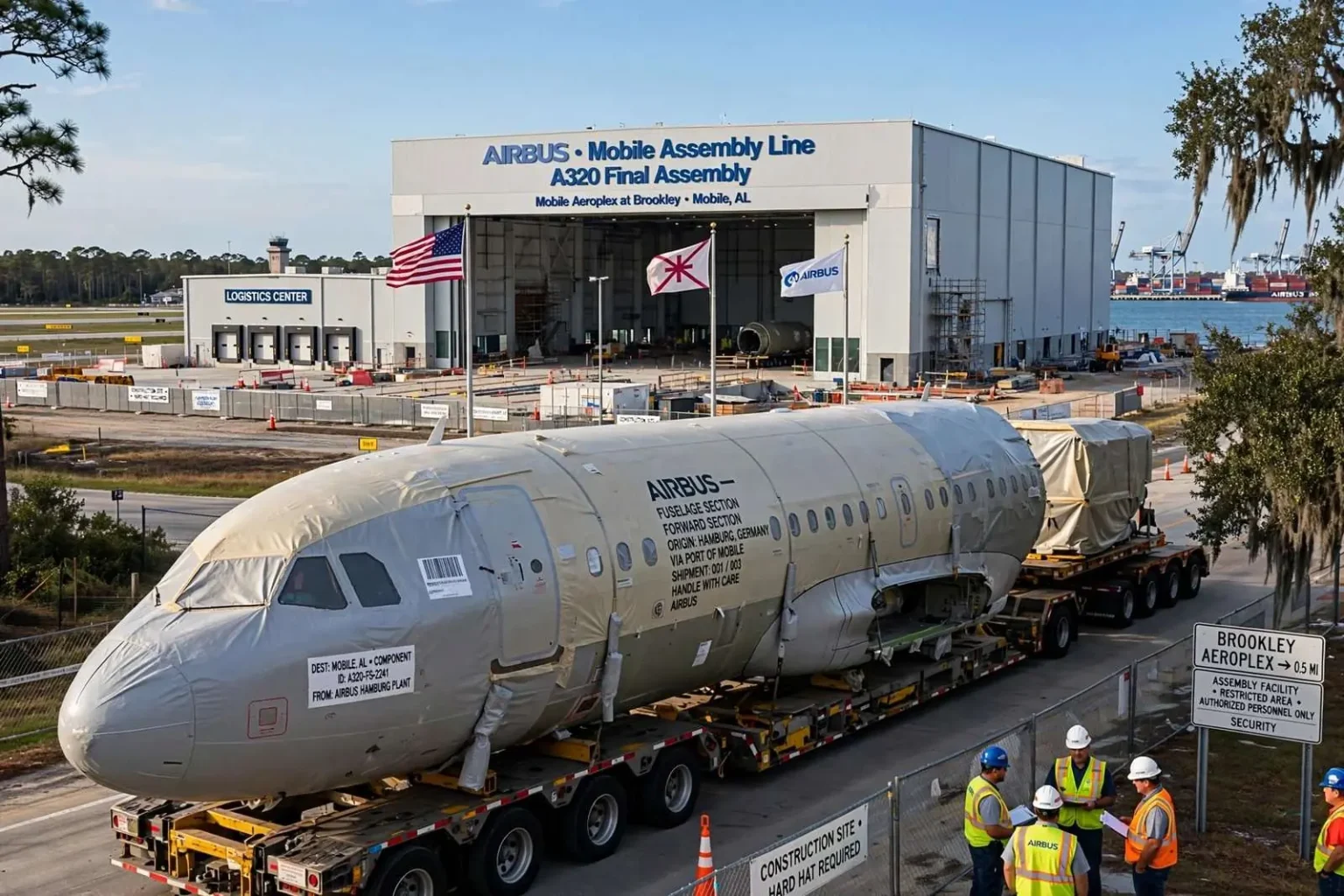Illustration for the news story: Airbus Mobile Assembly Line On Track as First European Components Set to Arrive