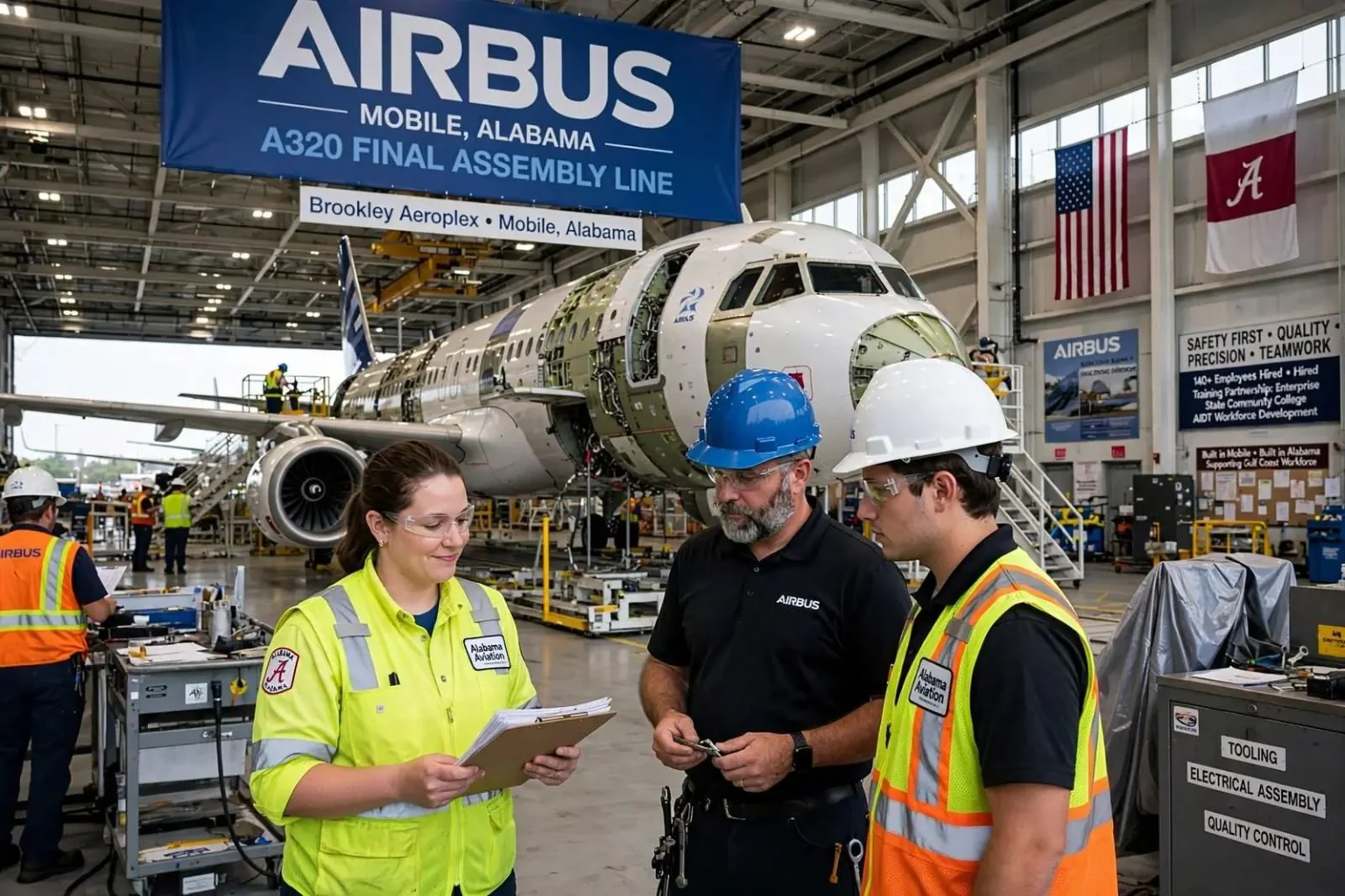 Illustration for the news story: Airbus Says Local Hiring Success Continues at Mobile Assembly Line
