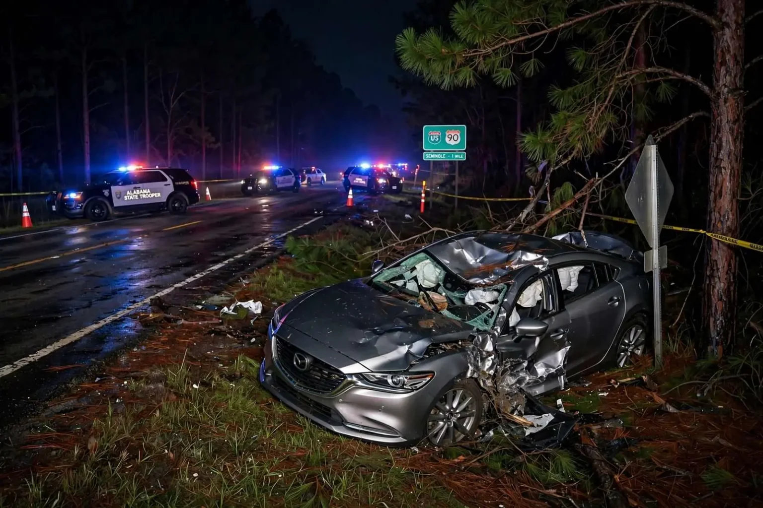 Illustration for the news story: 24-Year-Old Atmore Man Killed in Single-Vehicle Crash Near Robertsdale