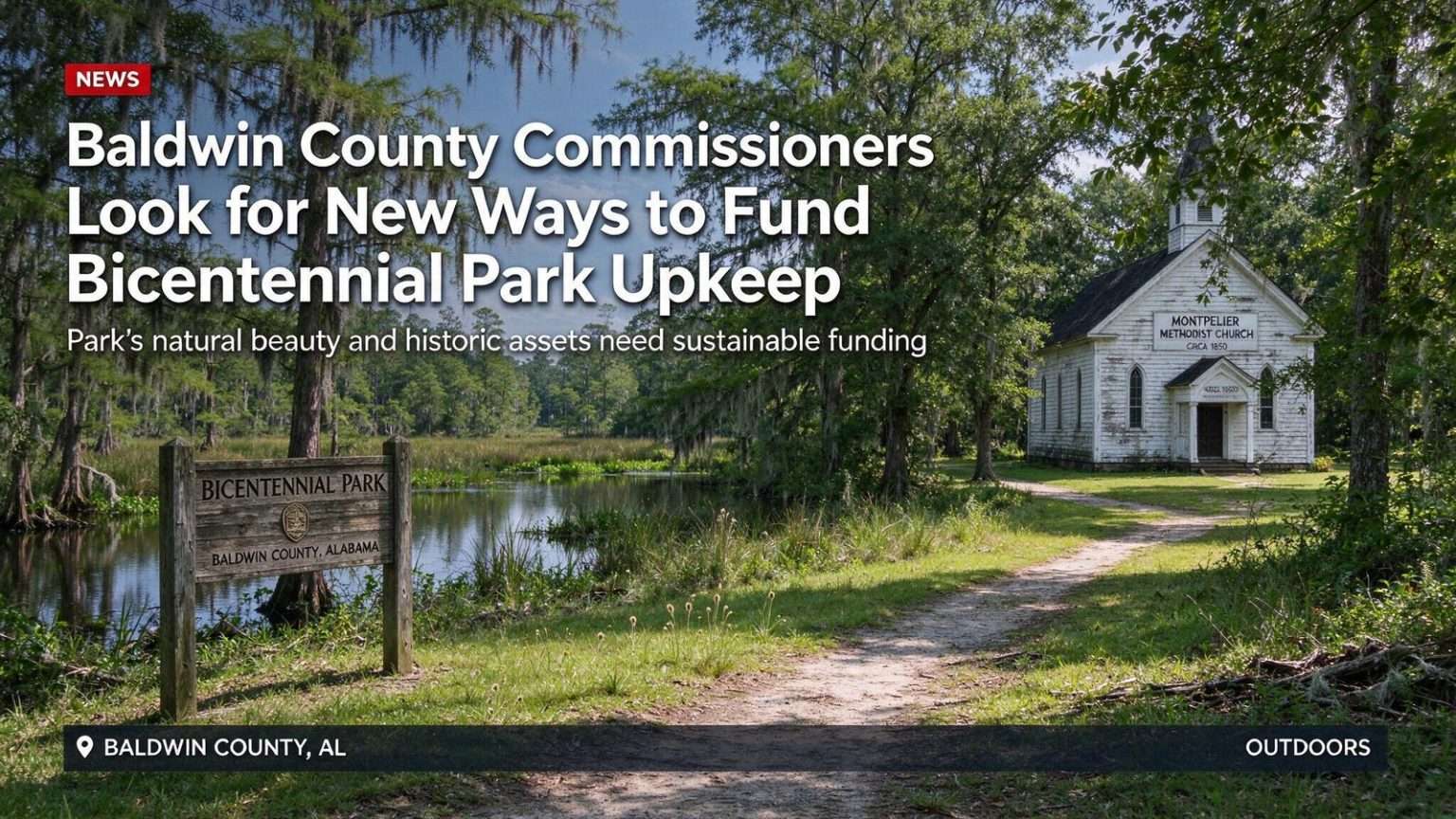 Illustration for the news story: Baldwin County Commissioners Look for New Ways to Fund Bicentennial Park Upkeep