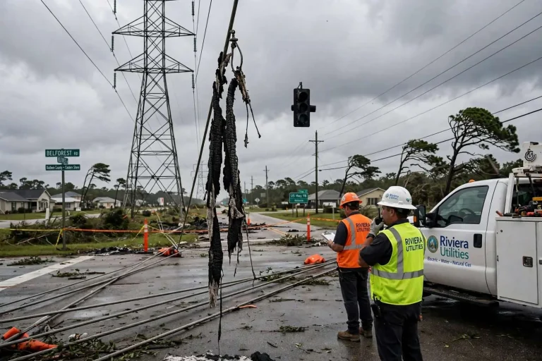 Illustration for the news story: Downed Transmission Lines Knock Out Power to Eastern Shore Customers