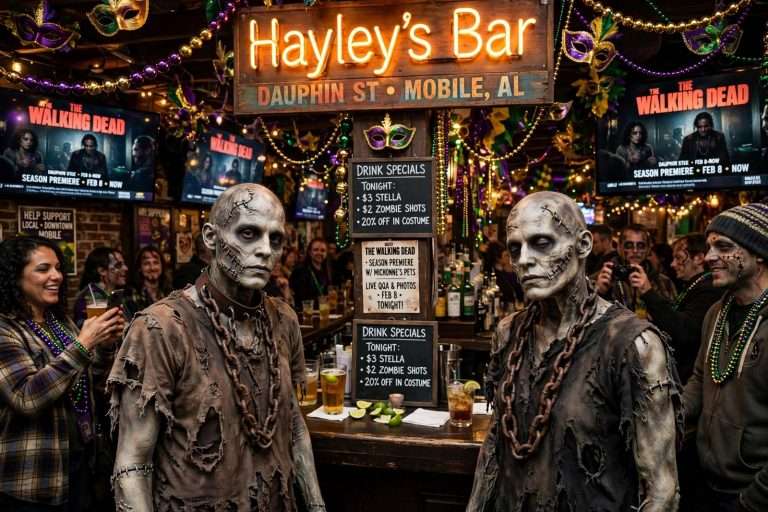 Illustration for the news story: Hayley’s Bar Screens Walking Dead Season Premiere With ‘Michonne’s Pets’