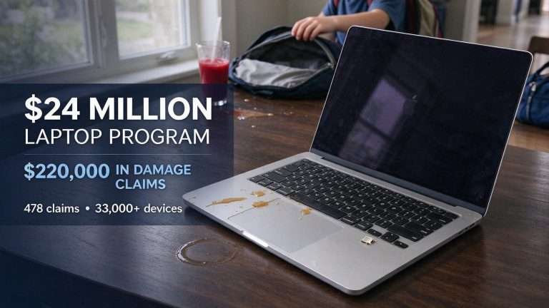 Illustration for the news story: Baldwin County’s $24 Million Laptop Program Racked Up $220,000 in Damage Claims