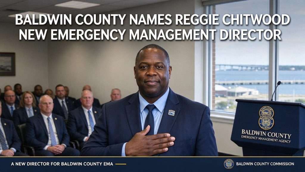 Illustration for the news story: Baldwin County Names Reggie Chitwood New Emergency Management Director