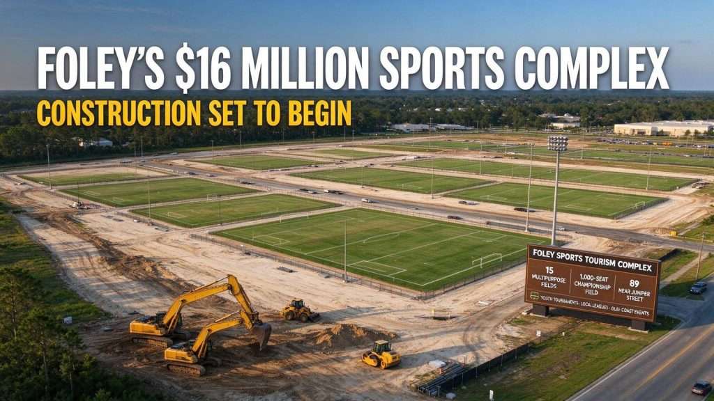 Illustration for the news story: Construction Set to Begin on Foley’s $16 Million Sports Complex Fields
