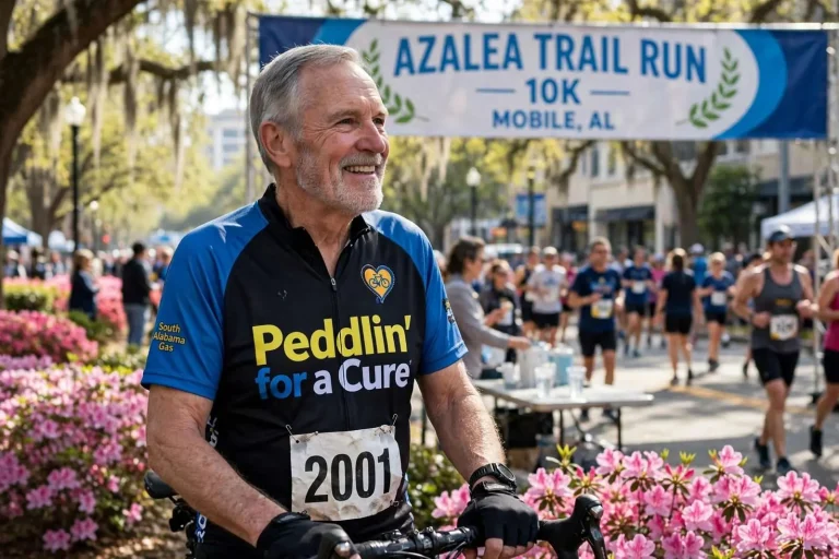 Illustration for the news story: Monroeville Man’s Heart Attack Recovery Tied to Mobile’s Azalea Trail Run