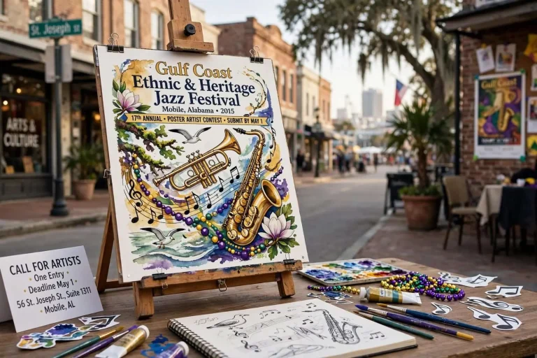 Illustration for the news story: Gulf Coast Ethnic and Heritage Jazz Festival Seeks Poster Artists for 17th Annual Event