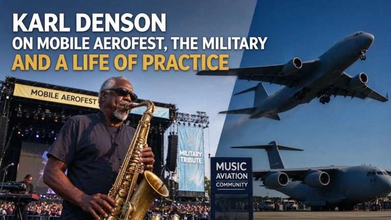 Illustration for the news story: Karl Denson on Mobile Aerofest, the Military and a Life of Practice