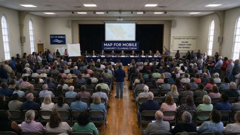 Illustration for the news story: Hundreds Turn Out for Mobile’s First Comprehensive Planning Forum in Two Decades