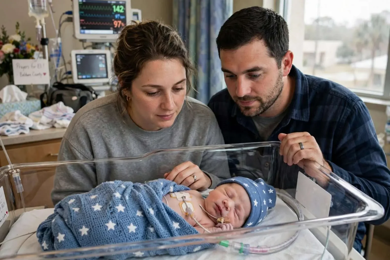 Illustration for the news story: Baldwin County Baby Born Without a Nose Defies One-in-197-Million Odds