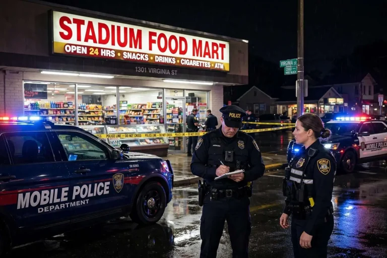 Illustration for the news story: Two Arrested, One Still Sought After Armed Robbery at Mobile Convenience Store