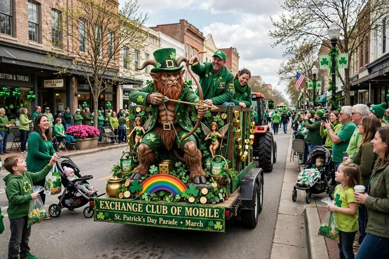 Illustration for the news story: Downtown Mobile Rolls Out Early St. Patrick’s Day Parade
