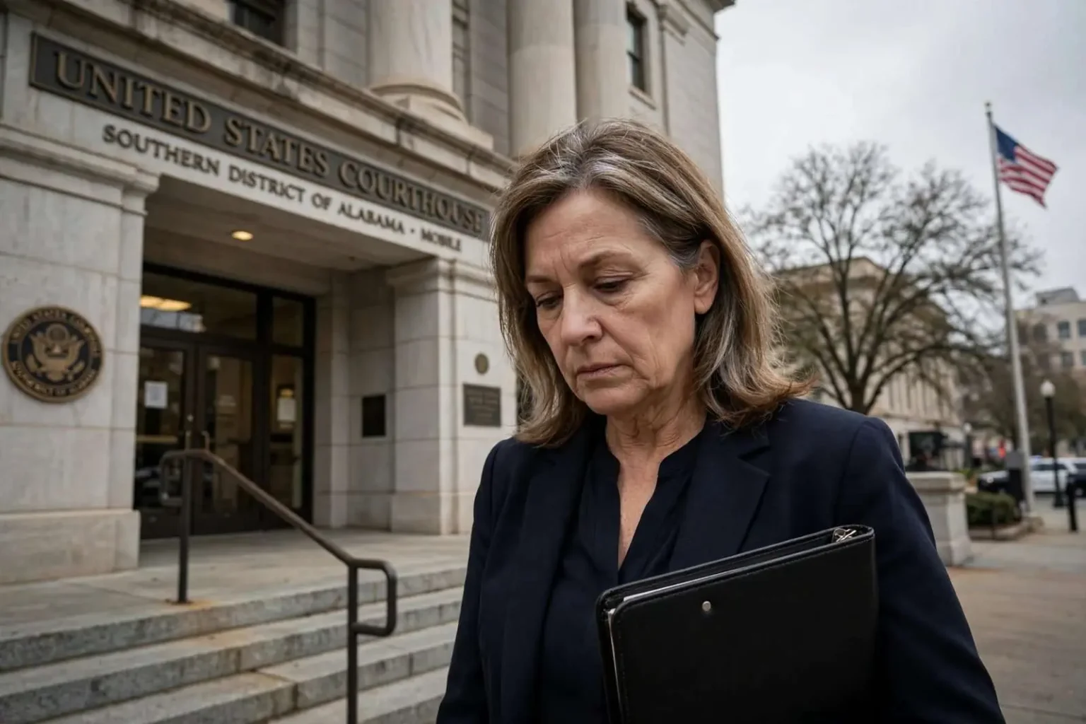 Illustration for the news story: Mobile Woman Pleads Guilty in Fraud Case Tied to Business Fire