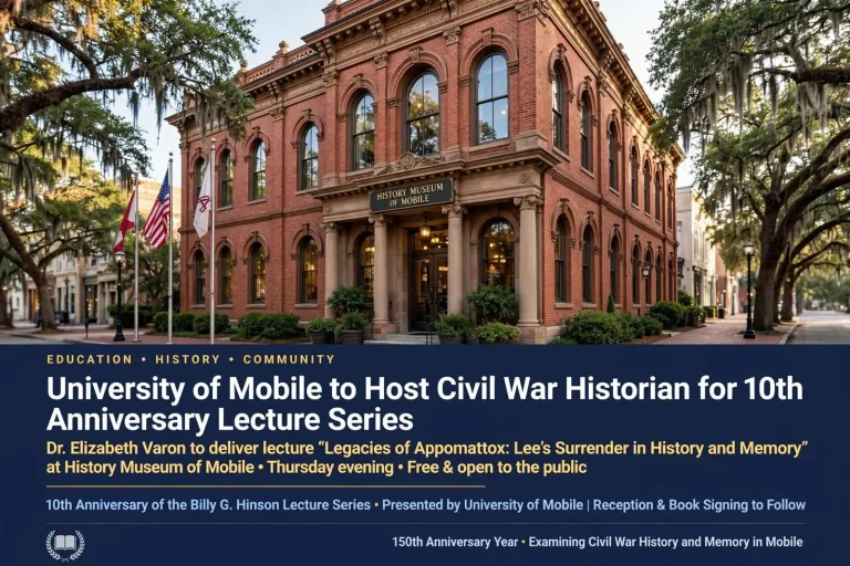 Illustration for the news story: University of Mobile to Host Civil War Historian for Anniversary Lecture Series
